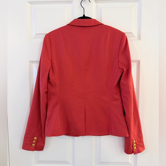 NWT Banana Republic Bright Red Blazer with Gold Buttons - Women’s 4 - Picture 2 of 7